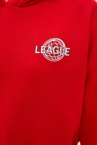 Sweat com capuz - Vermelho