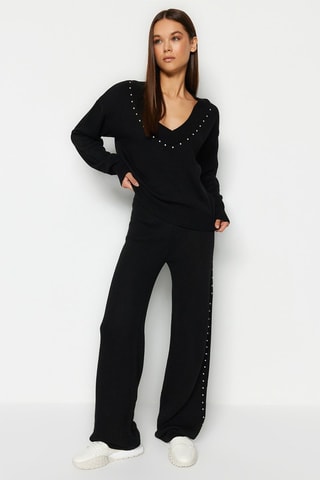 Camisola e calças - Preto