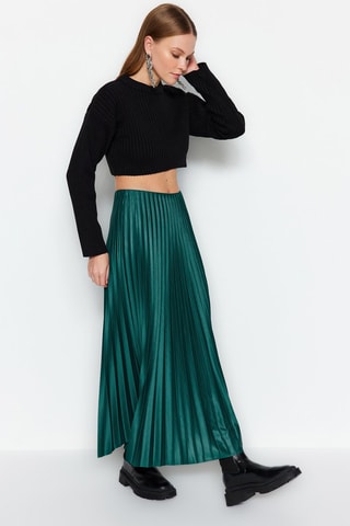 Saia comprida - Verde-esmeralda