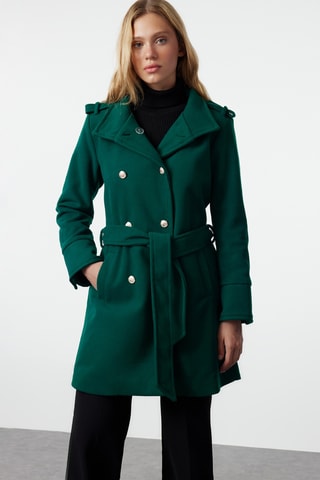 Sobretudo regular - Verde-esmeralda