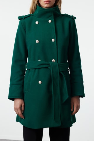 Sobretudo regular - Verde-esmeralda