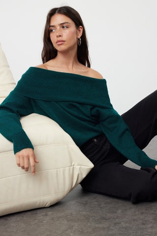 Camisola regular - Verde-esmeralda