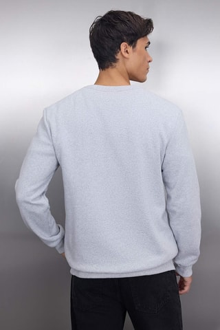 Sweat regular - Cinzento-claro mesclado