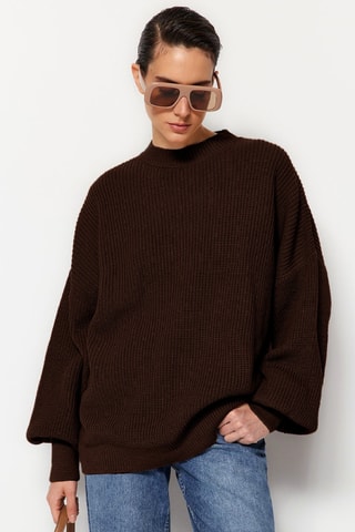 Camisola oversize - Castanho