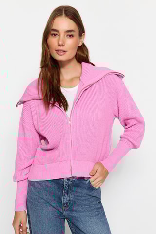 Casaco de malha oversize - Rosa