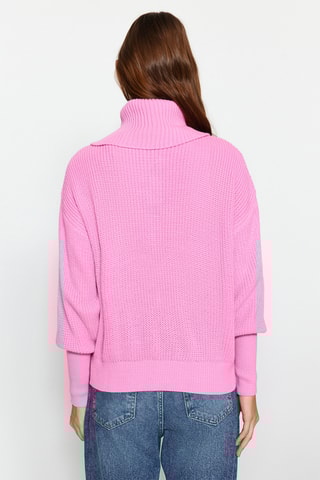 Casaco de malha oversize - Rosa