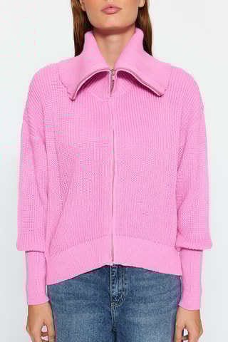 Casaco de malha oversize - Rosa