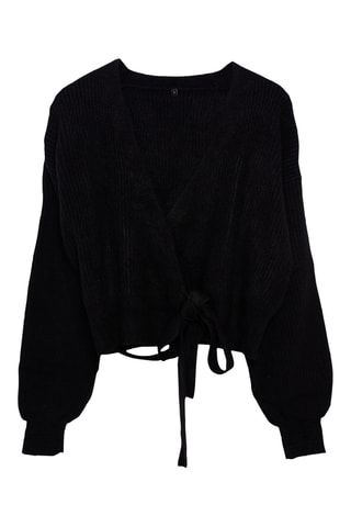 Casaco de malha regular - Preto
