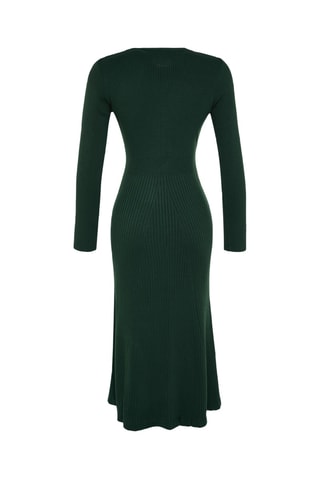 Vestido-camisola slim - Verde-esmeralda