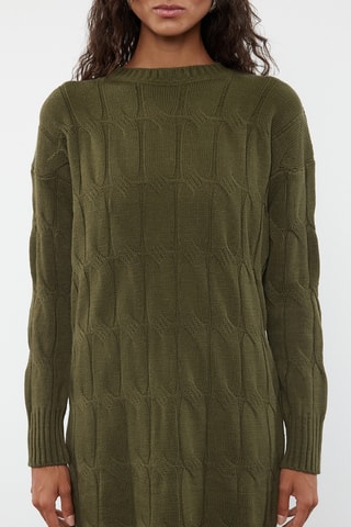 Vestido-camisola oversize - Caqui