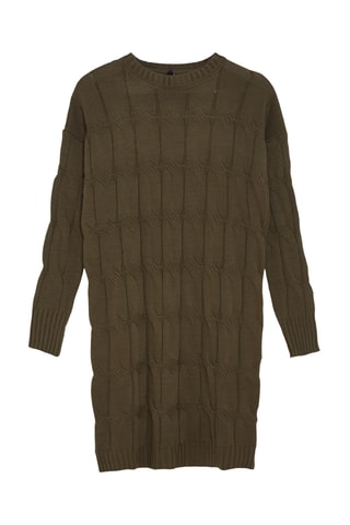 Vestido-camisola oversize - Caqui