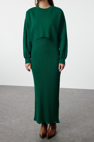 Camisola e vestido justo regular - Verde