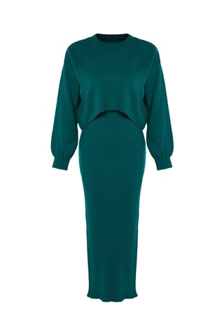 Camisola e vestido justo regular - Verde