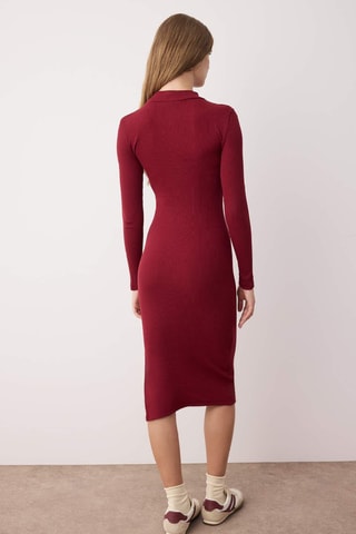 Vestido justo - Bordô