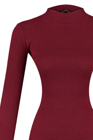 Vestido justo - Bordô