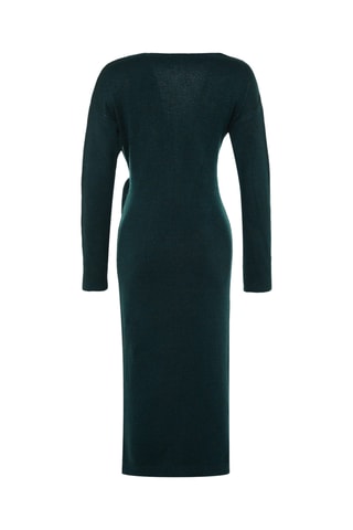 Vestido midi - Verde-esmeralda