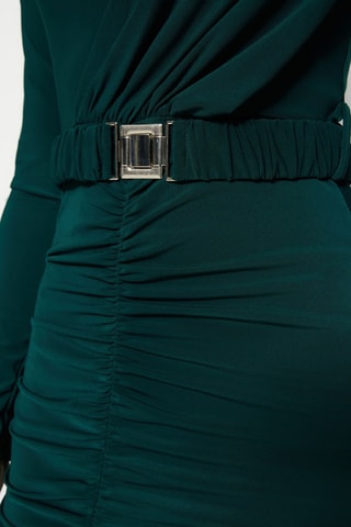 Vestido midi - Verde-esmeralda