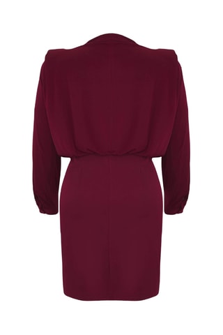 Vestido justo - Bordô