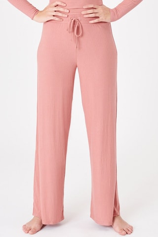 Broek Hoge Taille Wide Legs Newbasiciz - Roze - Undiz