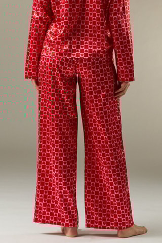 Calças wide legs Coeurdetailliz - Vermelho