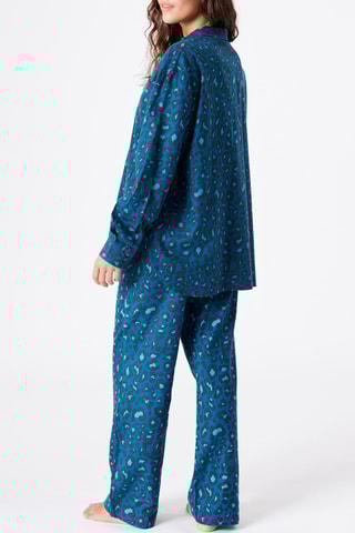 Broek Wide Legs Checkchemiz  Blauw