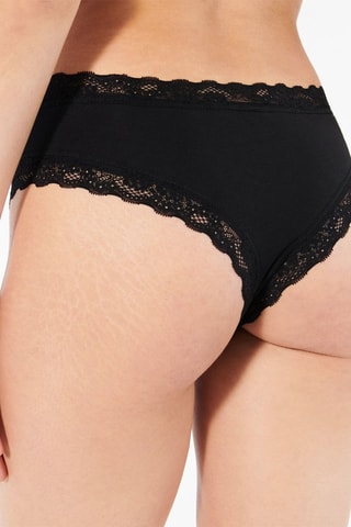 Cueca Skinny-cheeky - Preto