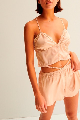 Crop top Topstrapiz Bege
