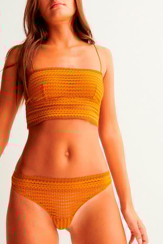 Kanten Crop Top Agatiz Bruin