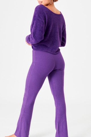 Calças flare Pantknitiz - Violeta