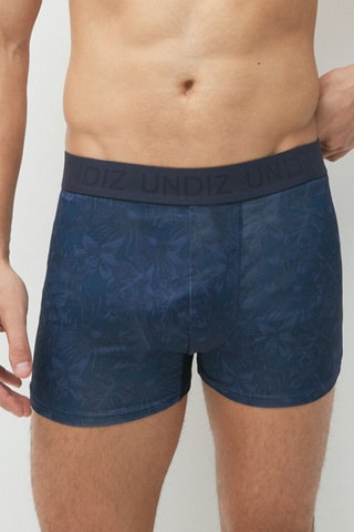 Boxers Repeatiz Tropinaviz Azul-escuro
