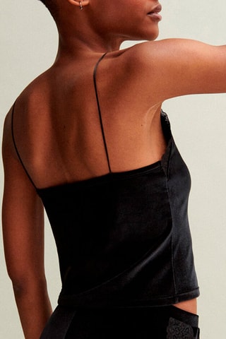 Camisola interior em veludo Crossveliz Preto