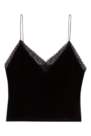 Camisola interior em veludo Crossveliz Preto