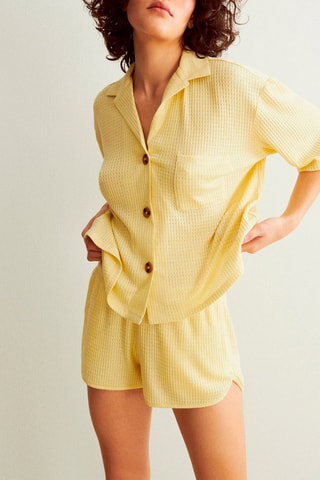 Calções casual Gaugoutiz Amarelo