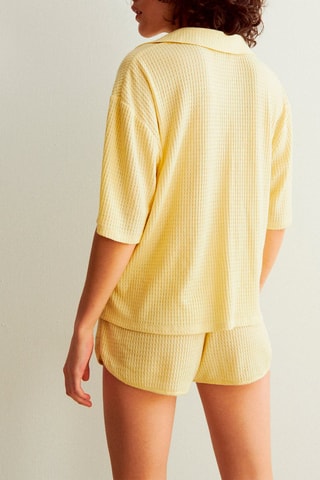 Calções casual Gaugoutiz Amarelo