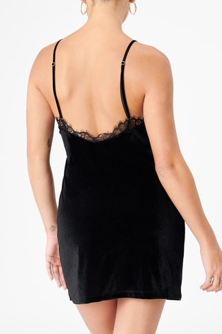 Babydoll em veludo Laceveliz Preto