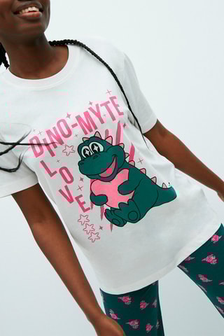 T-shirt Dinosequiz Branco