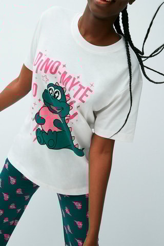 T-shirt Dinosequiz Branco