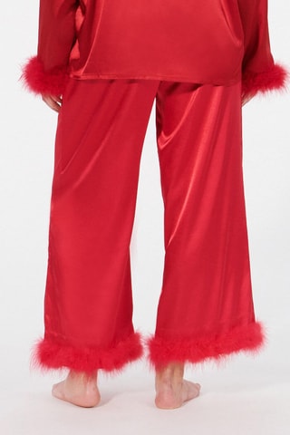 Calças de pijama em penas Eulaliz - Vermelho