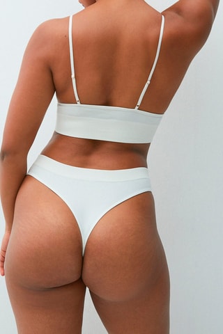 String Hoge Taille Irisiz Wit