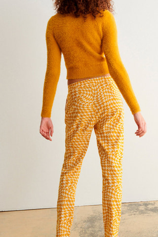 Calças Vichytorsiz Amarelo e branco