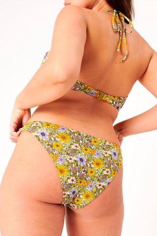 Cuecas de biquíni Popslipiz Floriz Cru e amarelo