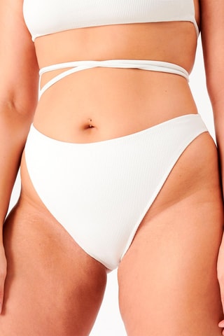 Cuecas de biquíni cintura subida Sunslipiz Ribiz - Branco