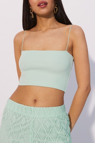 Crop top de pijama Rouloribiz - Verde-água