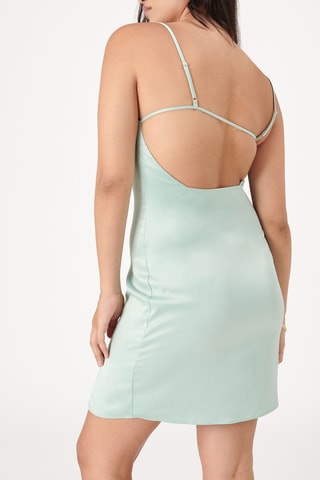 Vestido curto Minislipiz Verde amêndoa
