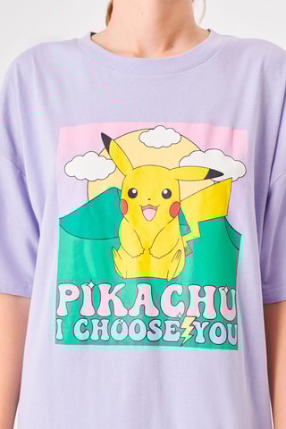 Vestido t-shirt Pikachu Pokémon Pikachoosiz - Lilás