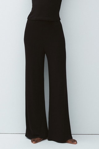 Calças wide legs Lilaciz Preto