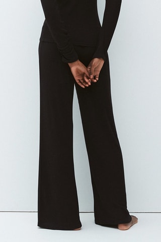 Calças wide legs Lilaciz Preto