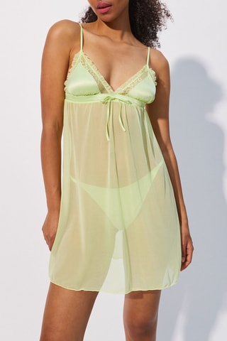 Babydoll e string Bridgertiz - Verde-claro - Undiz