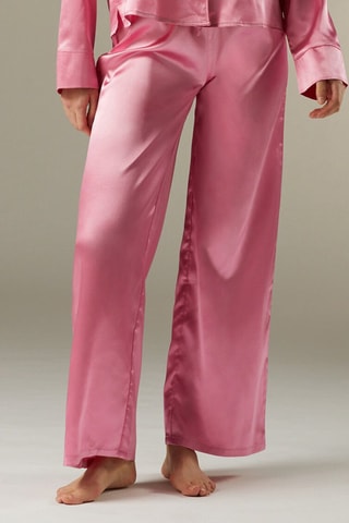 Calças wide legs Coeuruniz Rosa
