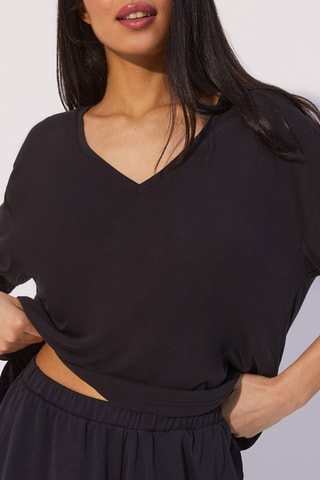 T-shirt de pijama Jaliz - Preto - Undiz